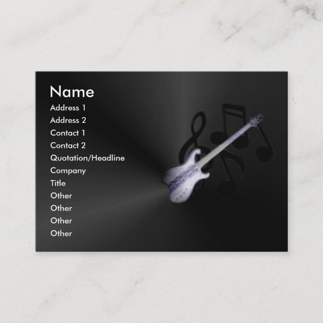 Guitar Profile Card (Front)