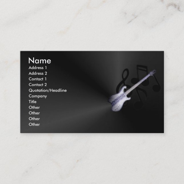 Guitar Profile Card (Front)