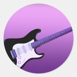 Guitar Purple Sticker