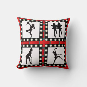 Guitar Record and Music Notes With Light Border Cushion