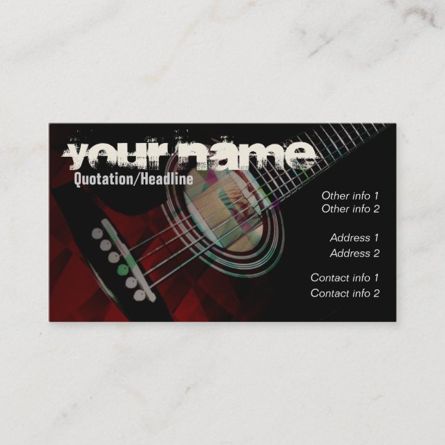 GUITAR "Redtrax" Business card (Front)