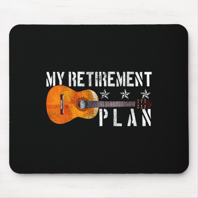 Guitar Retirement Plan - Funny Gift For Retired Gu Mouse Mat (Front)