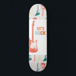 Guitar Rock and Roll Music Rockstar  Skateboard<br><div class="desc">With a funky electric guitar design these skateboards are suitable for kids and teens. Rock on!</div>