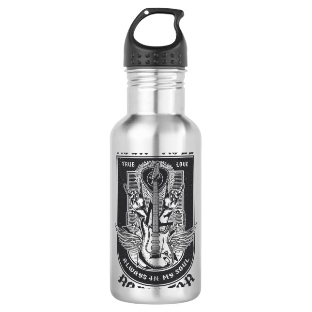 Guitar Rock design 710 Ml Water Bottle (Front)