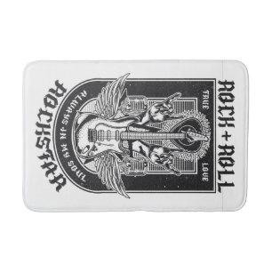Guitar Rock design Bath Mat