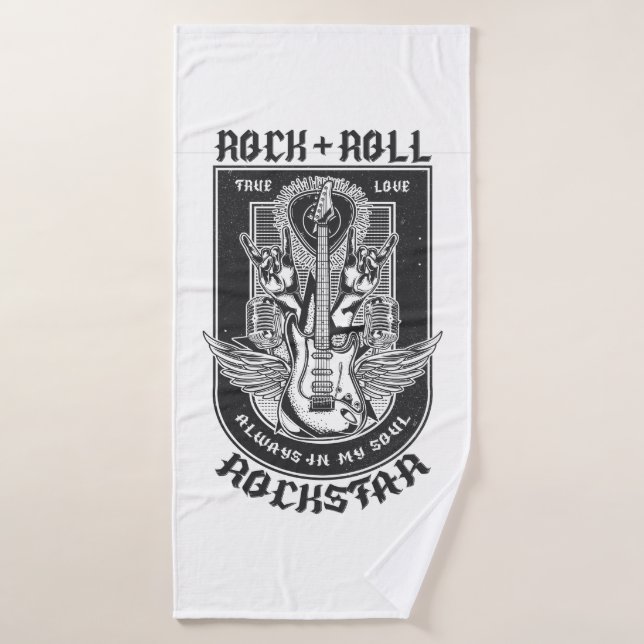 Guitar Rock design Bath Towel (Bath Towel)