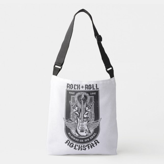 Guitar Rock design Crossbody Bag (Front)