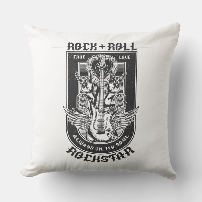 Guitar Rock design Cushion (Front)