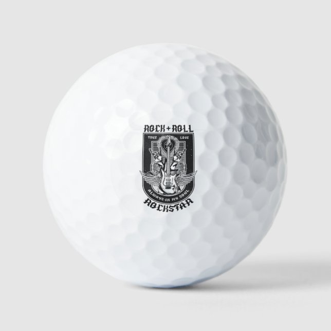 Guitar Rock design Golf Balls (Front)