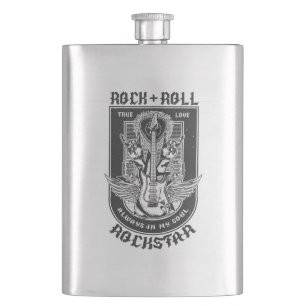 Guitar Rock design Hip Flask