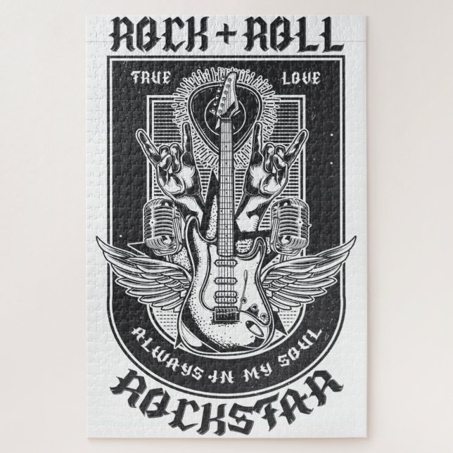 Guitar Rock design Jigsaw Puzzle (Vertical)
