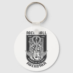 Guitar Rock design Key Ring