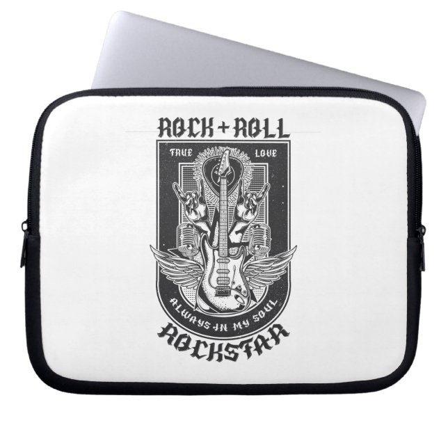 Guitar Rock design Laptop Sleeve (Front)
