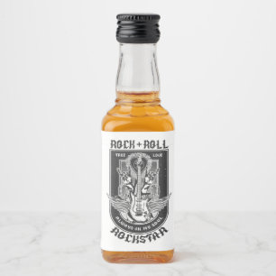 Guitar Rock design Liquor Bottle Label