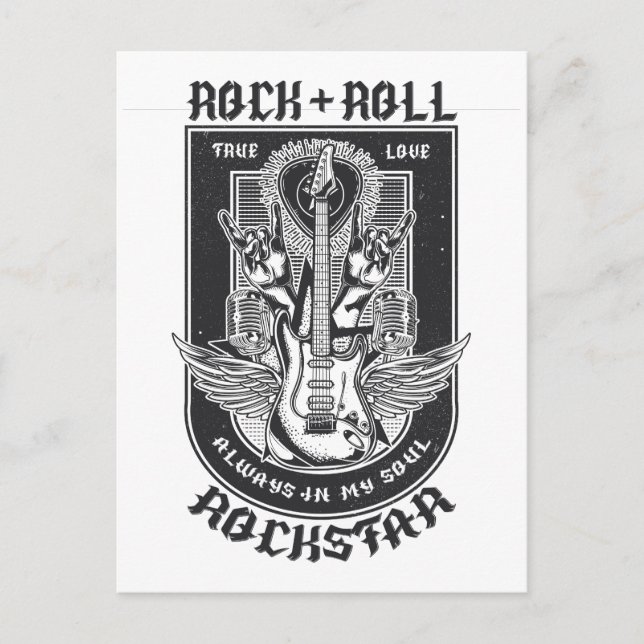 Guitar Rock design Postcard (Front)