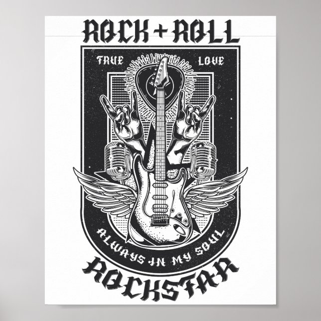 Guitar Rock design Poster (Front)