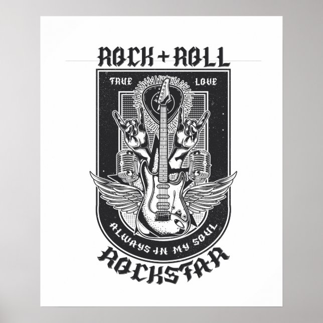 Guitar Rock design Poster (Front)