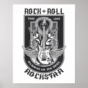 Guitar Rock design Poster