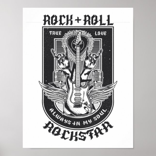 Guitar Rock design Poster (Front)