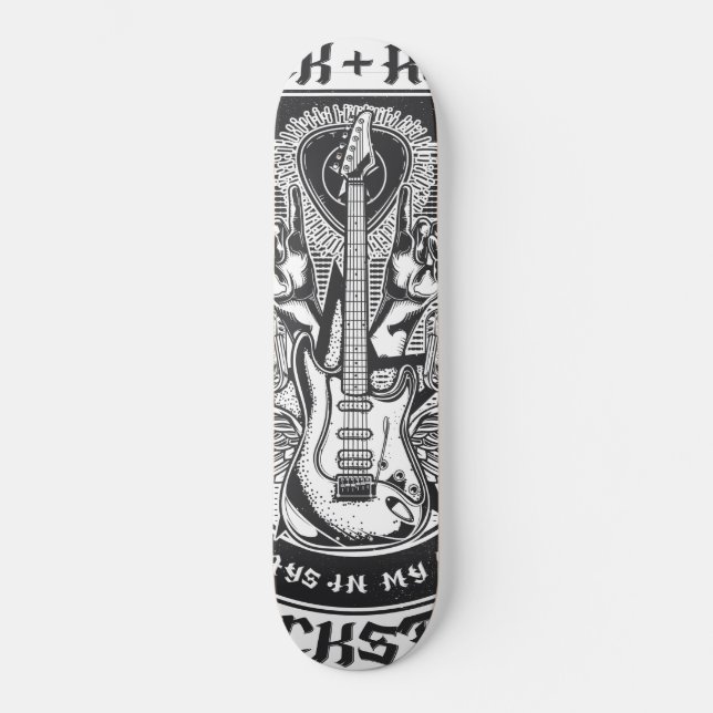 Guitar Rock design Skateboard (Front)