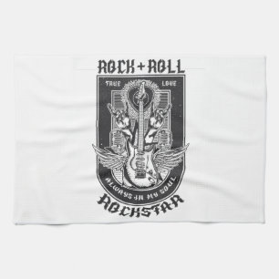 Guitar Rock design Tea Towel