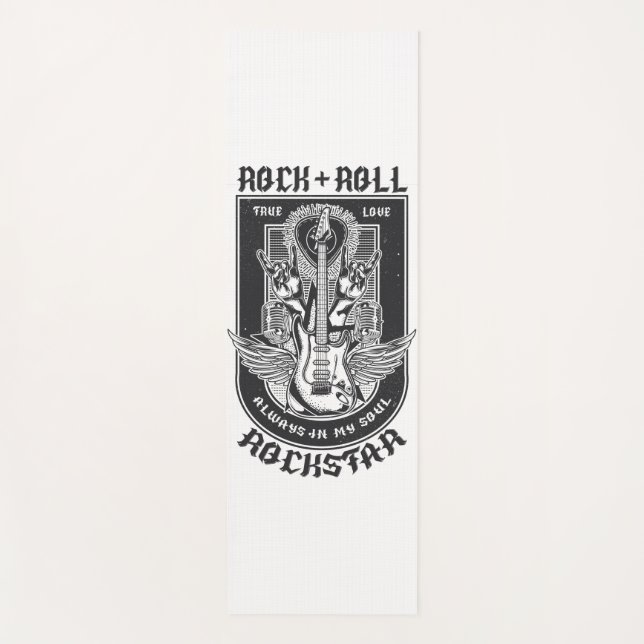 Guitar Rock design Yoga Mat (Front)