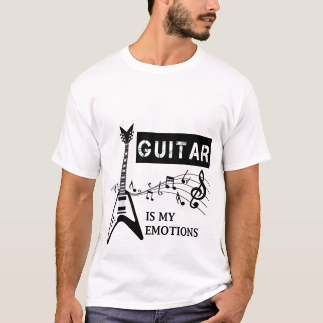 Guitar Rock Music For Guitarists Retro Duo T-Shirt (Front)