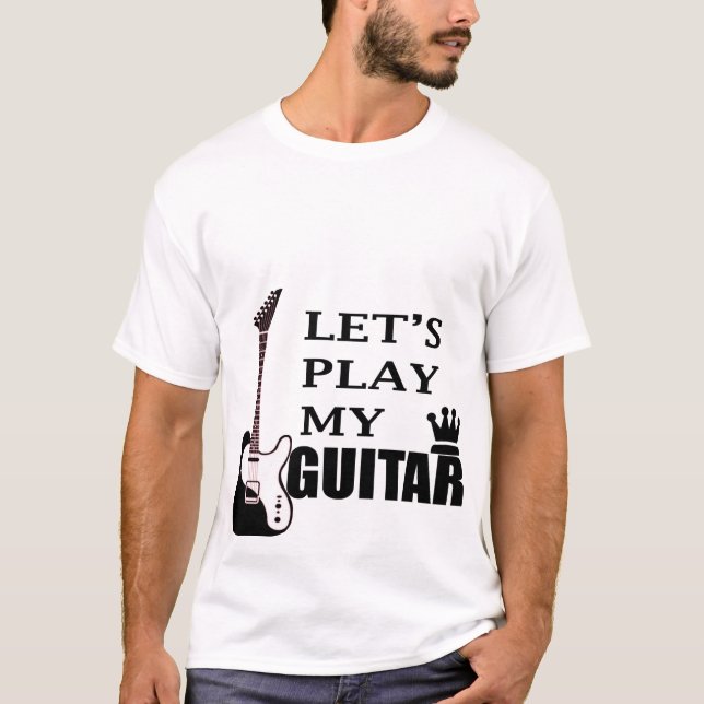 Guitar Rock Music For Guitarists Retro Duo T-Shirt (Front)