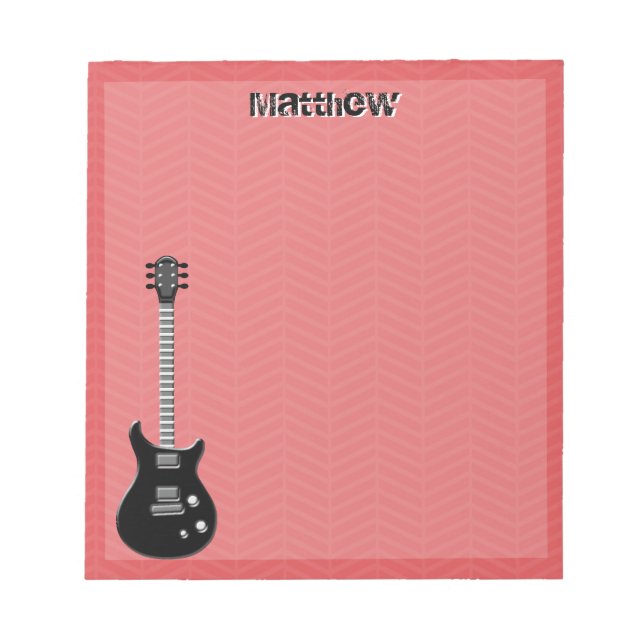 Guitar Rock Star Notepad (Front)