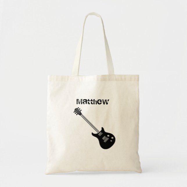 Guitar Rock Star Tote Bag (Front)