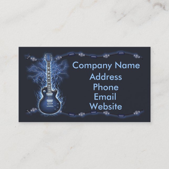 Guitar rocker business card (Front)