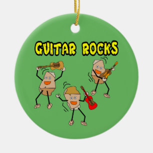 Guitar Rocks Ceramic Tree Decoration