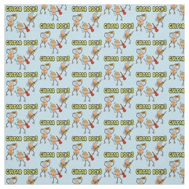 Guitar Rocks Fabric (Swatch)