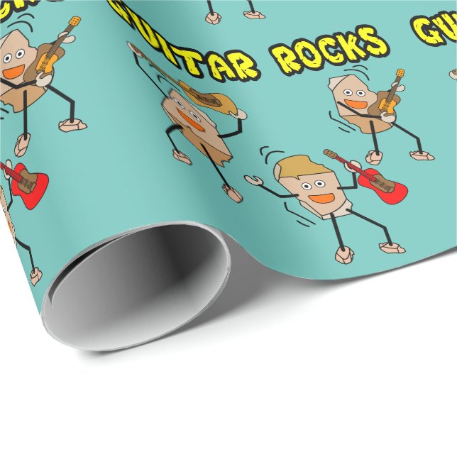 Guitar Rocks Wrapping Paper (Roll Corner)