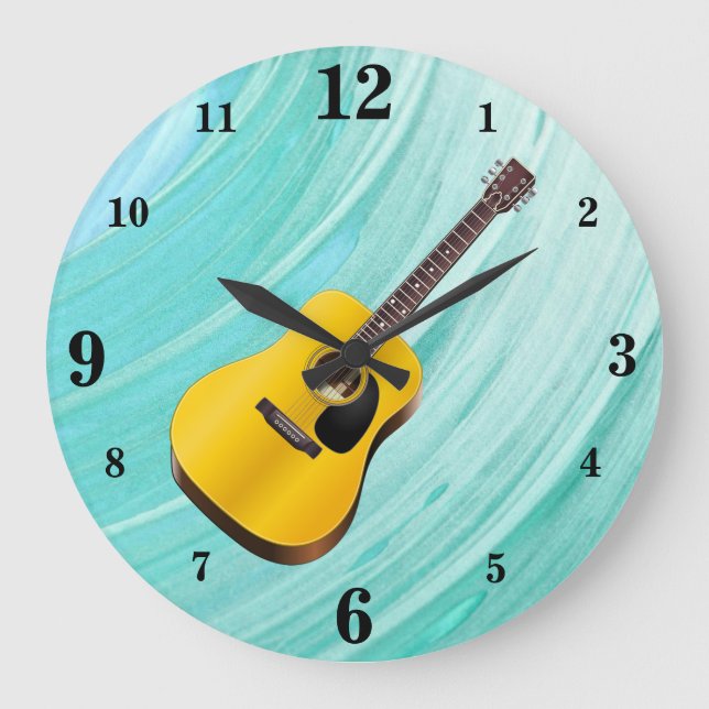 Guitar  round clock (Front)