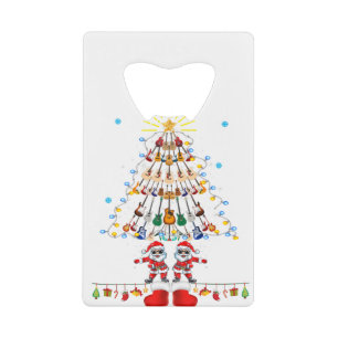 Guitar Santa Christmas Tree Funny Music Loves