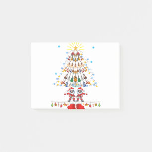 Guitar Santa Christmas Tree Funny Music Loves Post-it Notes