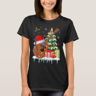 Guitar Santa Hat Christmas Musicians Guitars T-Shirt