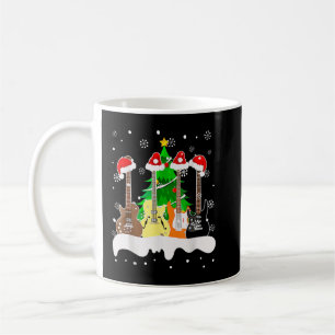 Guitar Santa Snow Christmas Tree For Music Lovers  Coffee Mug