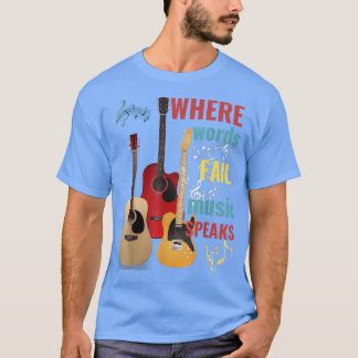 Guitar saying men and women shirt