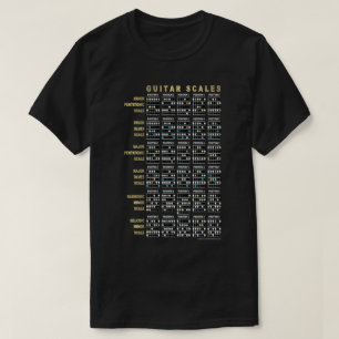 Guitar Scales On Front And Back T-Shirt