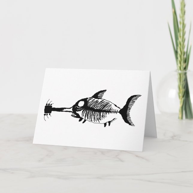 Guitar Shark Fossil Fish Card (Front)