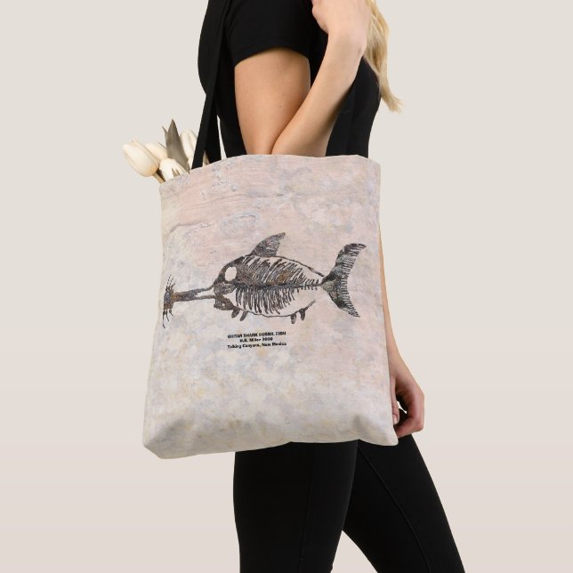 GUITAR SHARK FOSSIL FISH TOTE BAG (Close Up)