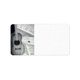 Guitar & Sheet Music Address Labels