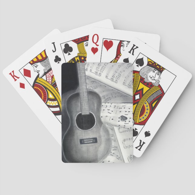Guitar & Sheet Music Playing Cards (Back)