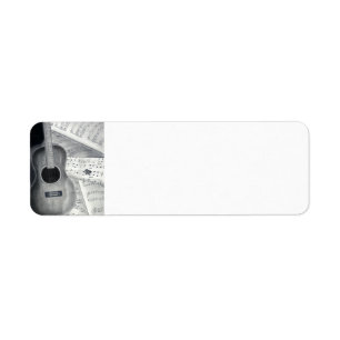 Guitar & Sheet Music Return Address Labels