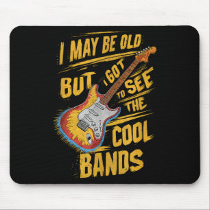 Guitar Shirt For Grandpa Funny Dad Guitar Birthday Mouse Mat
