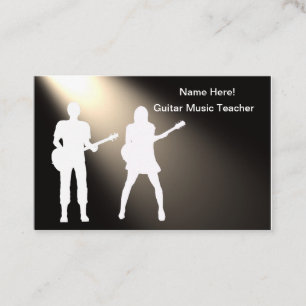 Guitar Siluhette for Standard Matte Business Cards