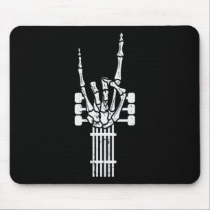Guitar Skeleton Rock N Roll Rocker Sign Punk Hallo Mouse Mat