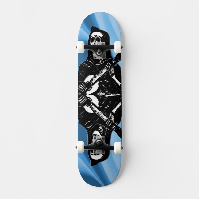 Guitar Skeleton Skate Board (Front)